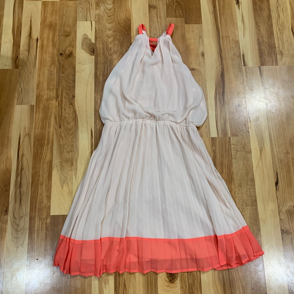 PAPAYA Halter Top Keyhole Pink Sleeveless Dress
